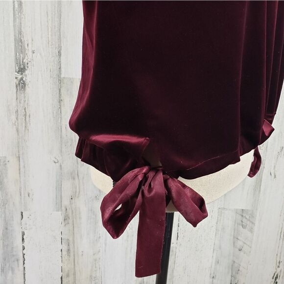 Band of Gypsies Velvet Tie Side Top Sz M - Picture 5 of 9